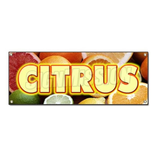 CITRUS BANNER SIGN florida orange grapefruit lemon just picked orchard